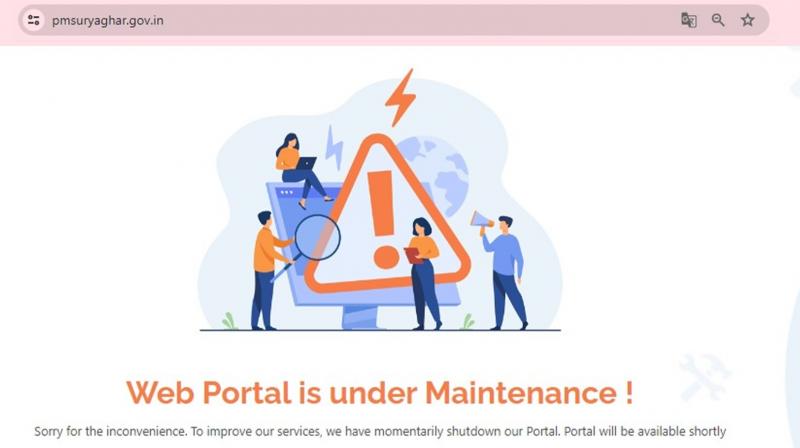 PM Surya Ghar Yojana Website Down! Portal Under Maintenance