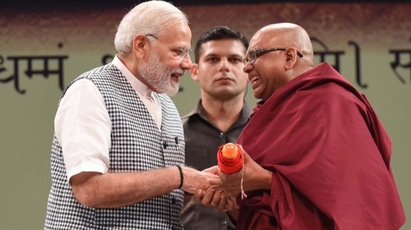 PM presented Vaishakh Sammaan Prashasti Patra to Central Institute of Higher Tibetan Studies PM presented Vaishakh Sammaan Prashasti Patra to Central Institute of Higher Tibetan Studies