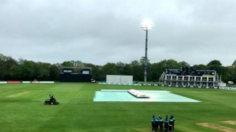 Match abandoned due to rain in Canterbury 