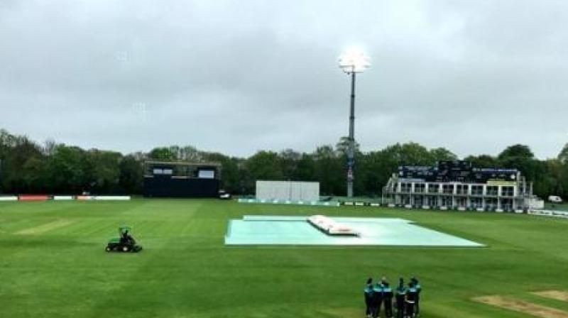 Match abandoned due to rain in Canterbury Match abandoned due to rain in Canterbury