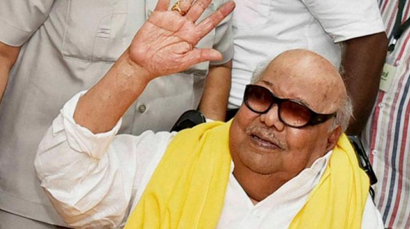 Karunanidhi wrote his last script at the age of 90 Karunanidhi wrote his last script at the age of 90