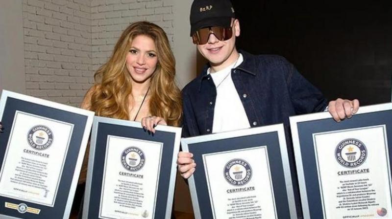 Popstar Shakira & Bizarrap's Track Earns 4 Guinness World Records Popstar Shakira & Bizarrap's Track Earns 4 Guinness World Records
