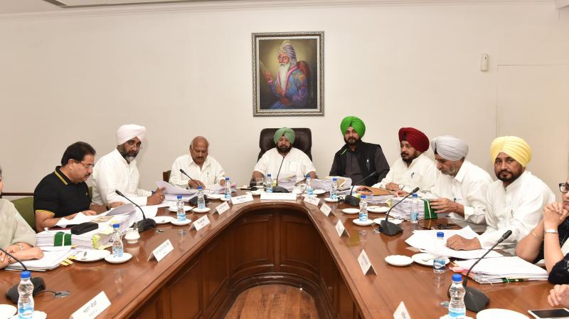 Cabinet meeting chaired by Chief Minister Capt Amarinder Singh
