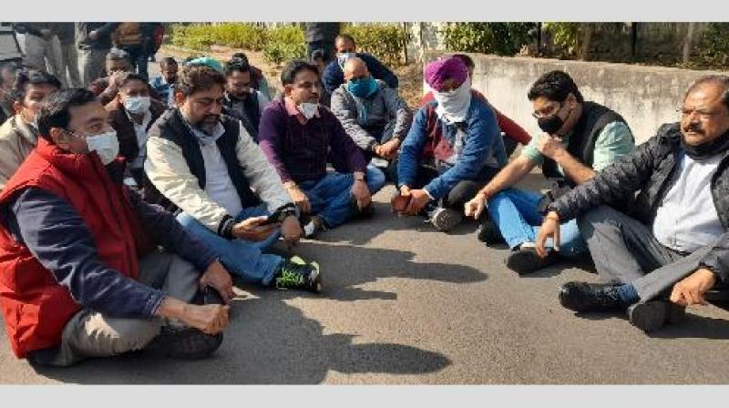 Chandigarh Media protest Chandigarh Media protest