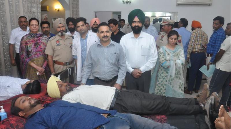 Punjab police organizes blood Punjab police organizes blood