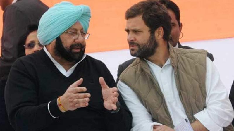 Capt Amarinder Singh and Rahul Gandhi