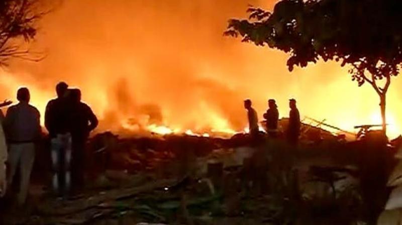 Fire in plastic waste in Delhi, Fire in plastic waste in Delhi,