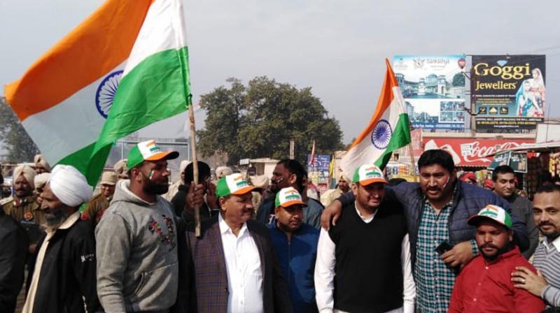 People Gather at Wagah Border