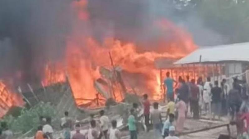  Fire Breaks out in Dimapur of Nagaland