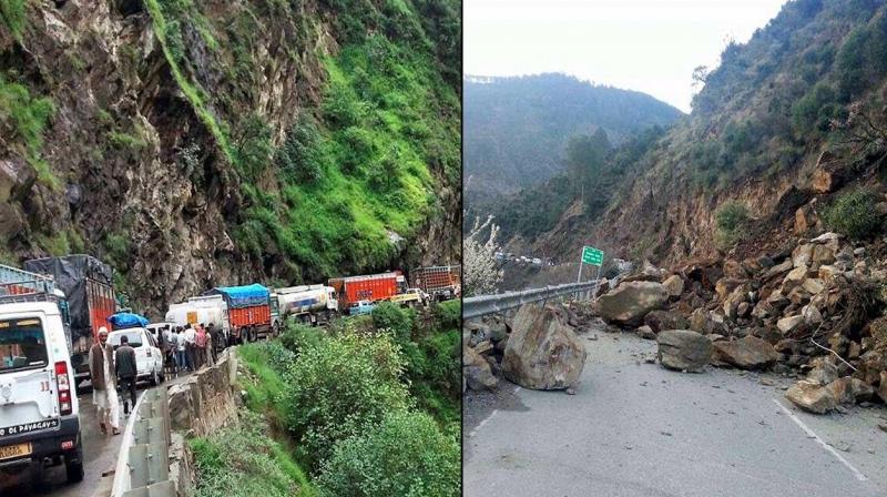 J-K Highway closed following landslides