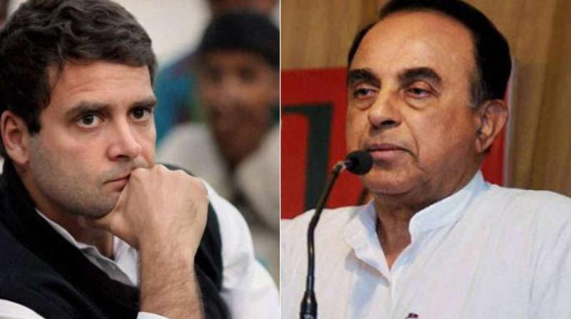 Subramanian Swamy, Rahul Gandhi accuse each other of delaying trial
