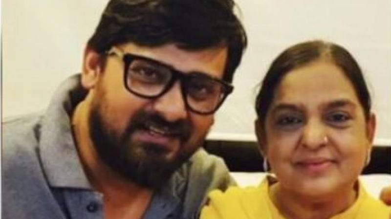 Wajid Khan with mother