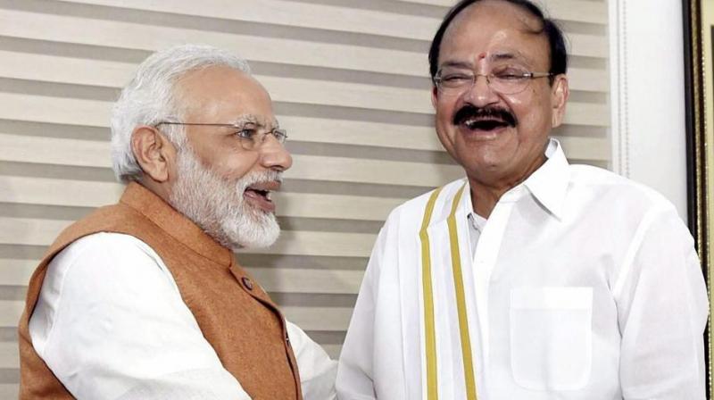 Narendra Modi and M Venkaiah Naidu Narendra Modi and M Venkaiah Naidu