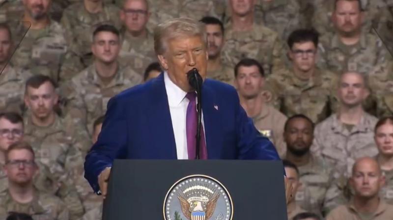 Donald Trump Re-Claims Role in Cooling India-Pakistan Tensions During Military Address in Qatar Donald Trump Re-Claims Role in Cooling India-Pakistan Tensions During Military Address in Qatar