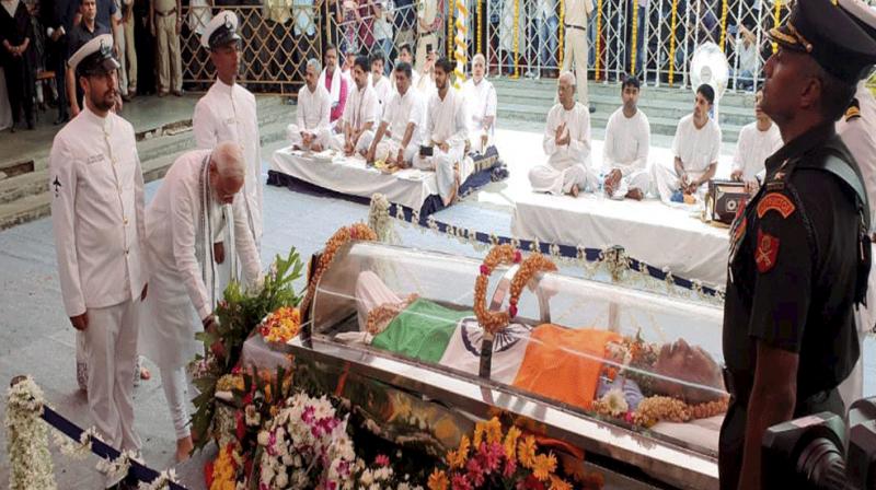 PM Modi pays tribute to Parrikar in Goa