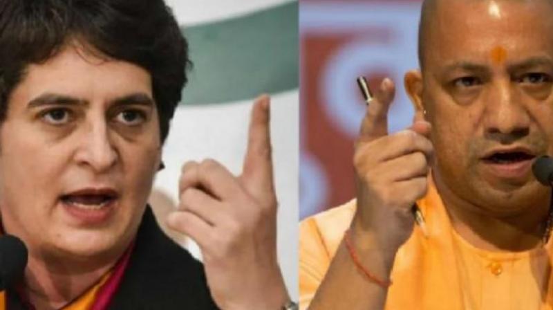 Priyanka Gandhi Vadra and Yogi Adityanath