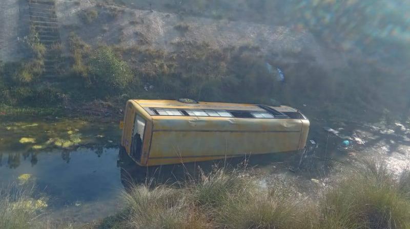 School Bus Falls into SYL Canal in Kaithal; 8 Children, Driver, and Conductor Seriously Injured School Bus Falls into SYL Canal in Kaithal; 8 Children, Driver, and Conductor Seriously Injured