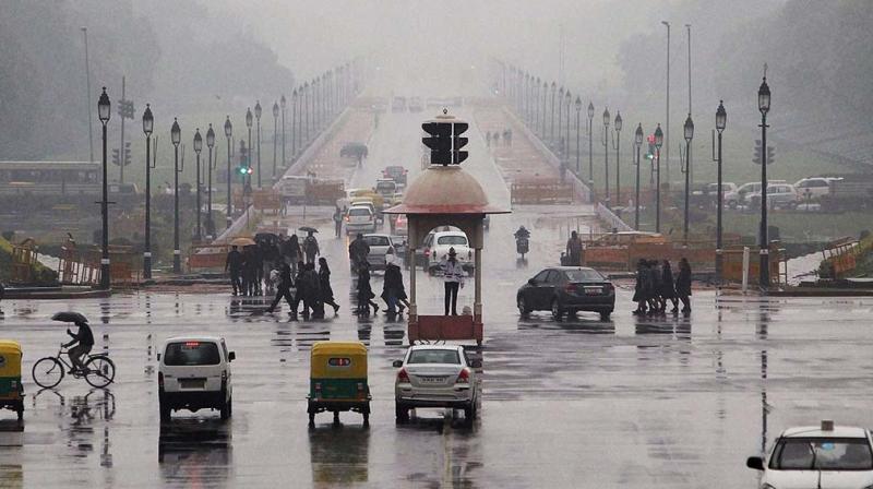 Delhi received light showers