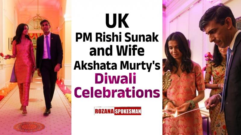 UK PM Rishi Sunak and Wife Akshata Murty Diwali Celebrations