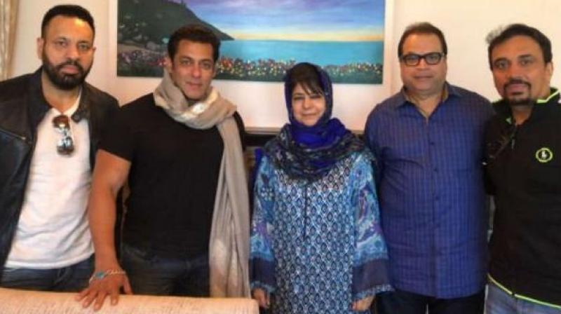 Salman Khan with Mehbooba Mufti Salman Khan with Mehbooba Mufti