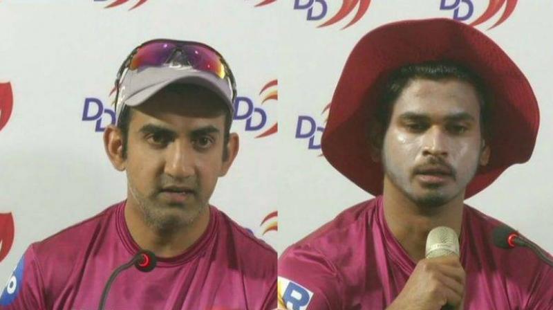Gautam Gambhir and Shreyas Iyer Gautam Gambhir and Shreyas Iyer