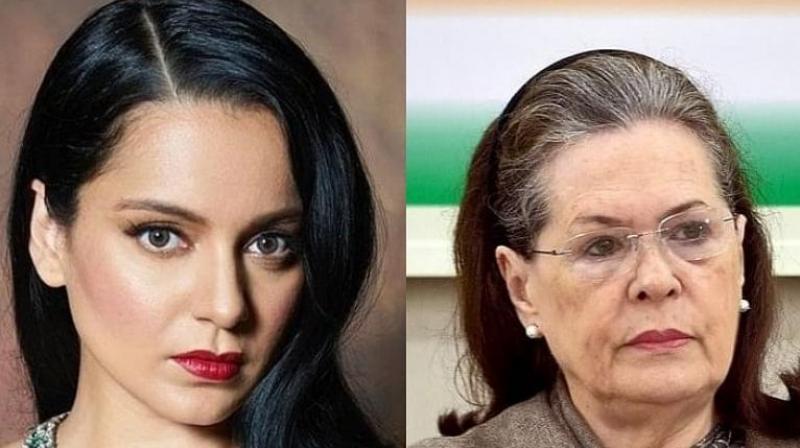 Kangana Ranaut and Sonia Gandhi Kangana Ranaut and Sonia Gandhi