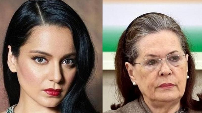 Kangana Ranaut and Sonia Gandhi