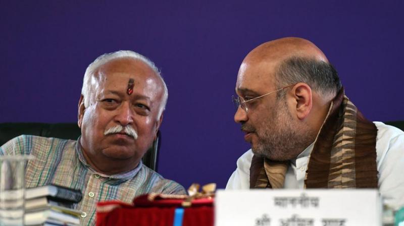Amit Shah held a meeting with RSS chief Mohan Bhagwat