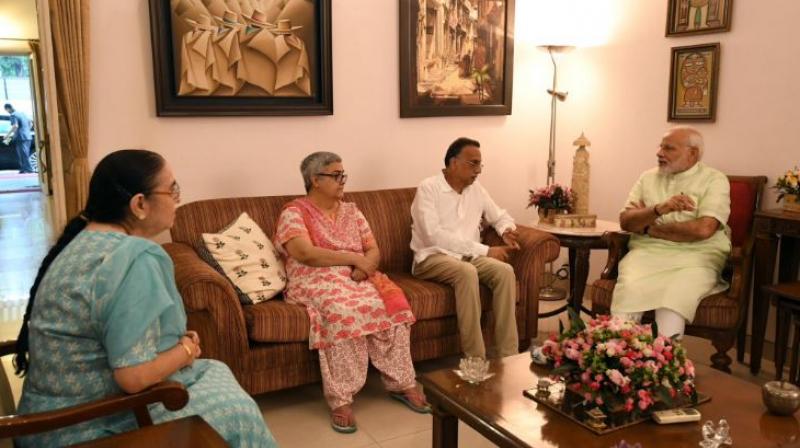 Narendra Modi met the family members of the late Atal Bihari Vajpayee