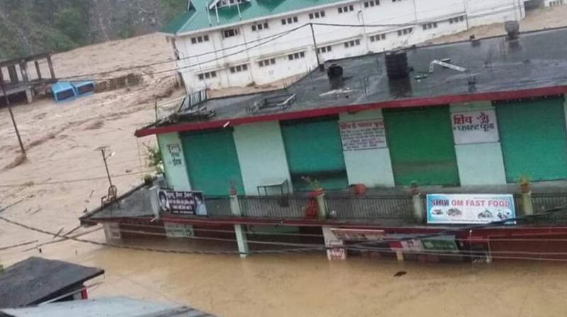 Cloudburst hits two villages in Shimla Cloudburst hits two villages in Shimla