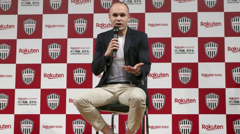 Iniesta greets Japanese football fans Iniesta greets Japanese football fans