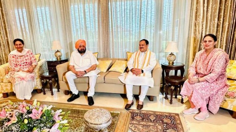 JP Nadda Meets Capt Amarinder Singh