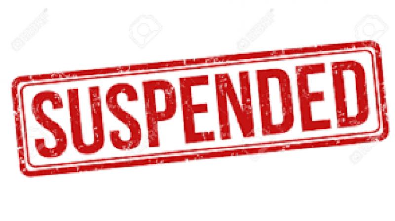 Harinder Sidhu suspended Harinder Sidhu suspended