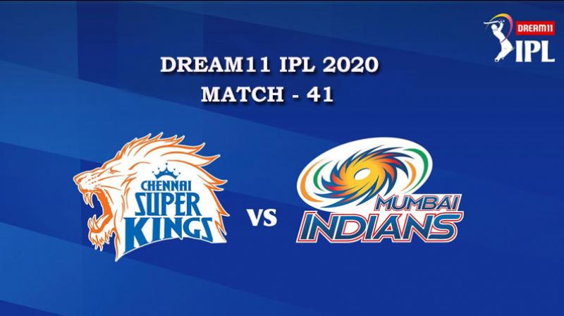 CSK VS MI  Match 41, DREAM11 IPL 2020, T-20 Match