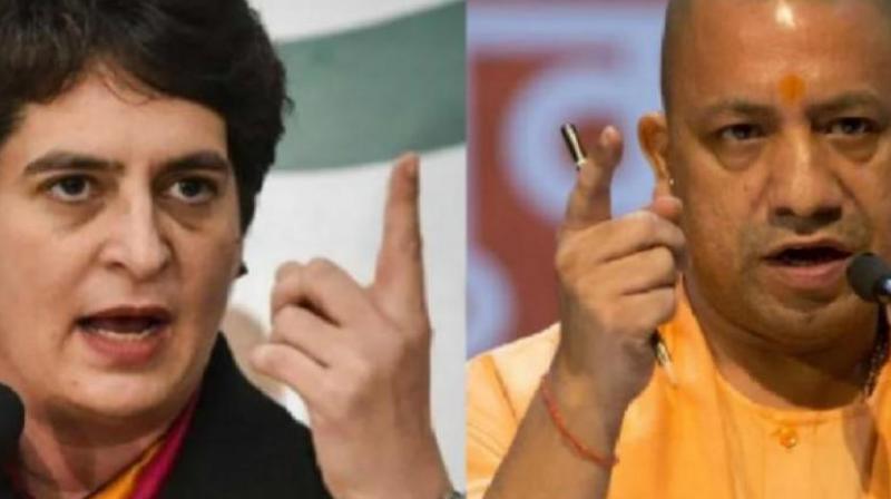 Priyanka Gandhi Vadra and Yogi Adityanath