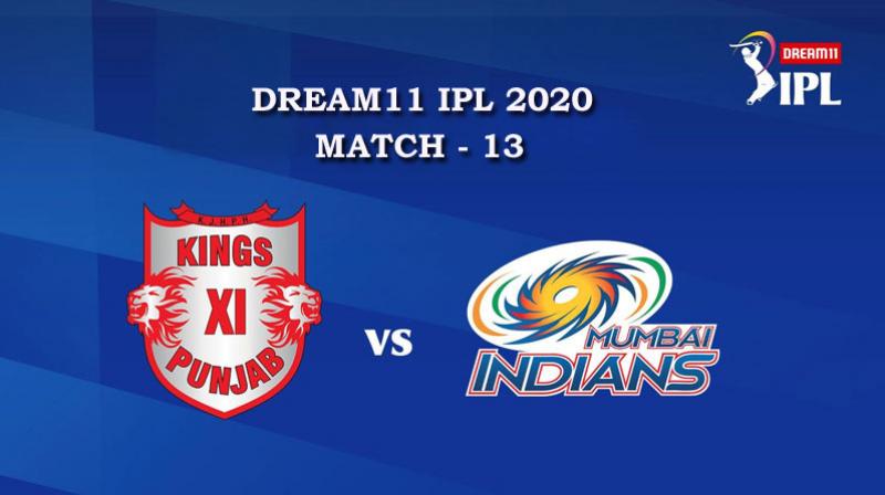KXIP VS MI Match 13, DREAM11 IPL 2020, T-20 Match