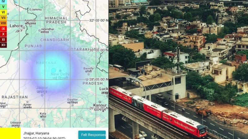 4.4 Magnitude Earthquake Hits Jhajjar, Haryana: Tremors Felt in Delhi-NCR; Metro Halted Briefly 4.4 Magnitude Earthquake Hits Jhajjar, Haryana: Tremors Felt in Delhi-NCR; Metro Halted Briefly