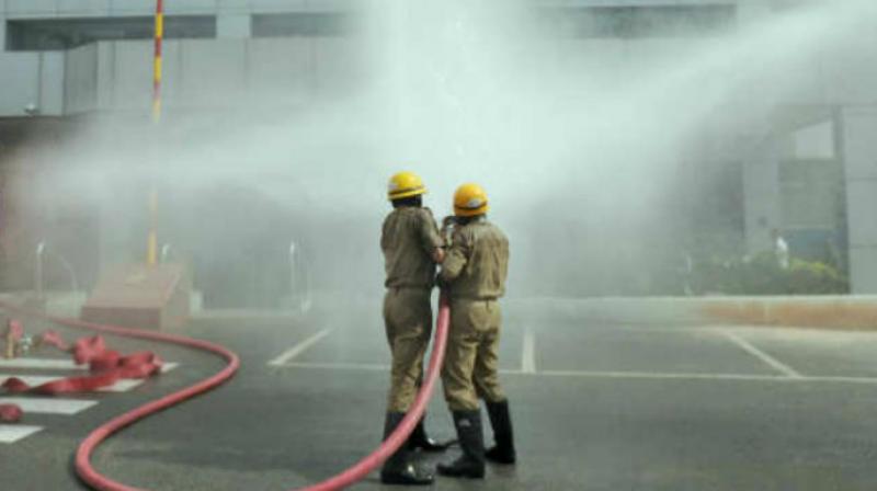 Fire at an LED manufacturing unit in Delhi