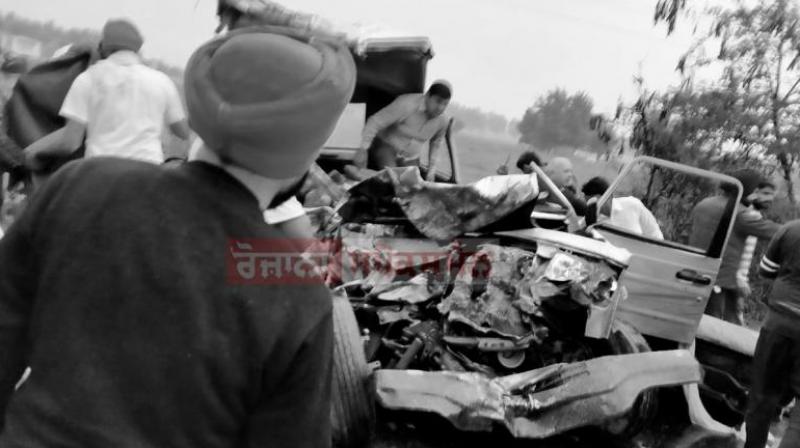 4 Killed After Car Collides With Bus in Firozpur 
