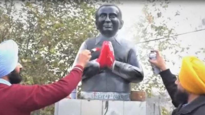 PM Rajiv Gandhi's statue vandalised