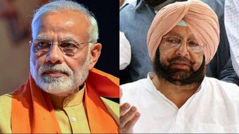 Capt Amarinder and Narendra Modi Capt Amarinder and Narendra Modi