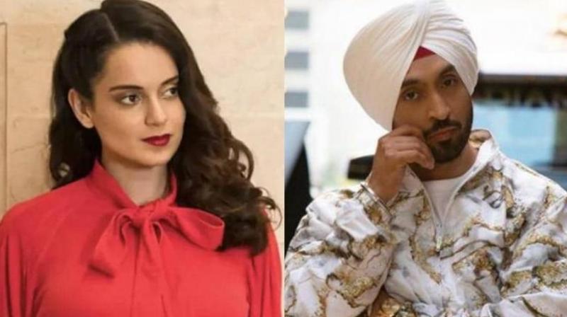 Kangana Ranaut and Diljit Dosanjh Kangana Ranaut and Diljit Dosanjh