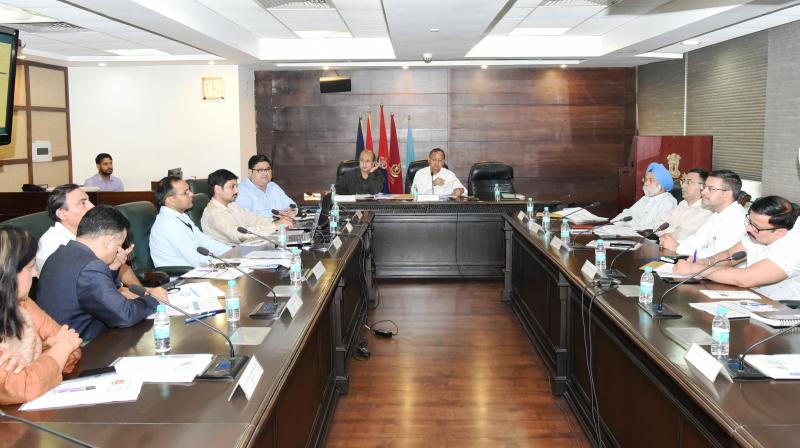 Punjab police officers attending a workshop on critical information infrastructure and cyber crimes at Punjab police headquarters Chandigarh on August 16, 2018