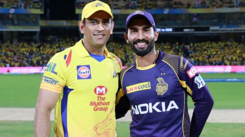 MS Dhoni and Dinesh Karthik MS Dhoni and Dinesh Karthik
