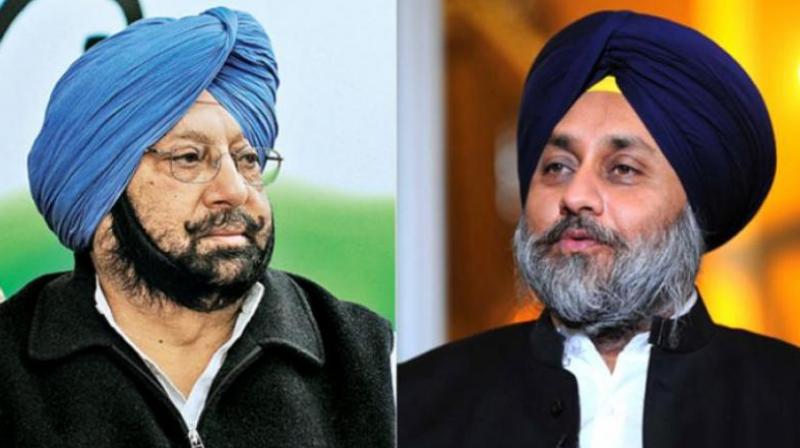 Capt Amarinder Singh and Sukhbir Badal Capt Amarinder Singh and Sukhbir Badal