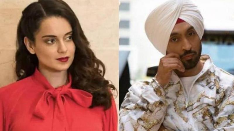 Kangana Ranaut and Diljit Dosanjh Kangana Ranaut and Diljit Dosanjh