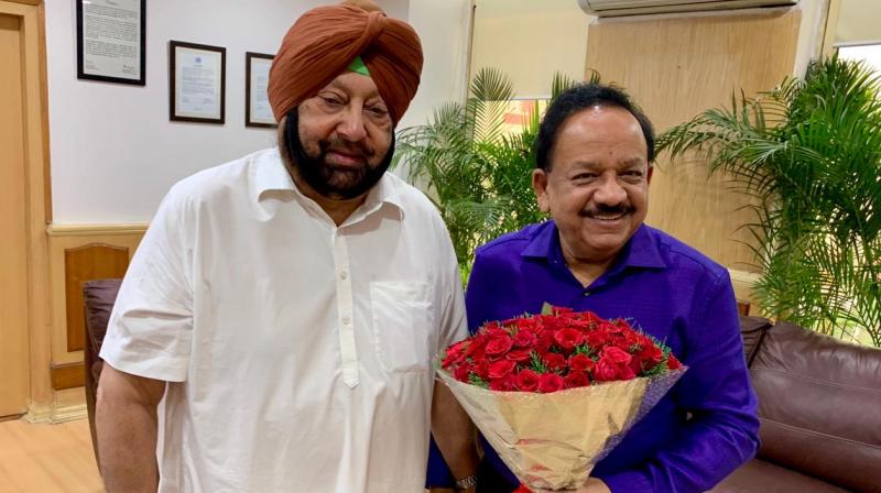 Captain Amarinder Singh and Dr Harsh Vardhan