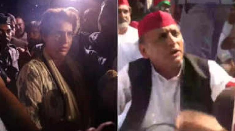 PRIYANKA GANDHI AND AKHILESH YADAV HAVE BEEN ARRESTED BY THE POLICE ON MONDAY PRIYANKA GANDHI AND AKHILESH YADAV HAVE BEEN ARRESTED BY THE POLICE ON MONDAY
