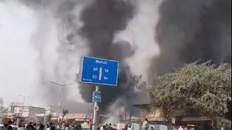 Chandigarh Furniture Market Fire News Today 4-5 Shops Gutted Into Fire