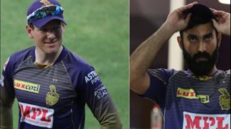 Eoin Morgan and Dinesh Karthik Eoin Morgan and Dinesh Karthik